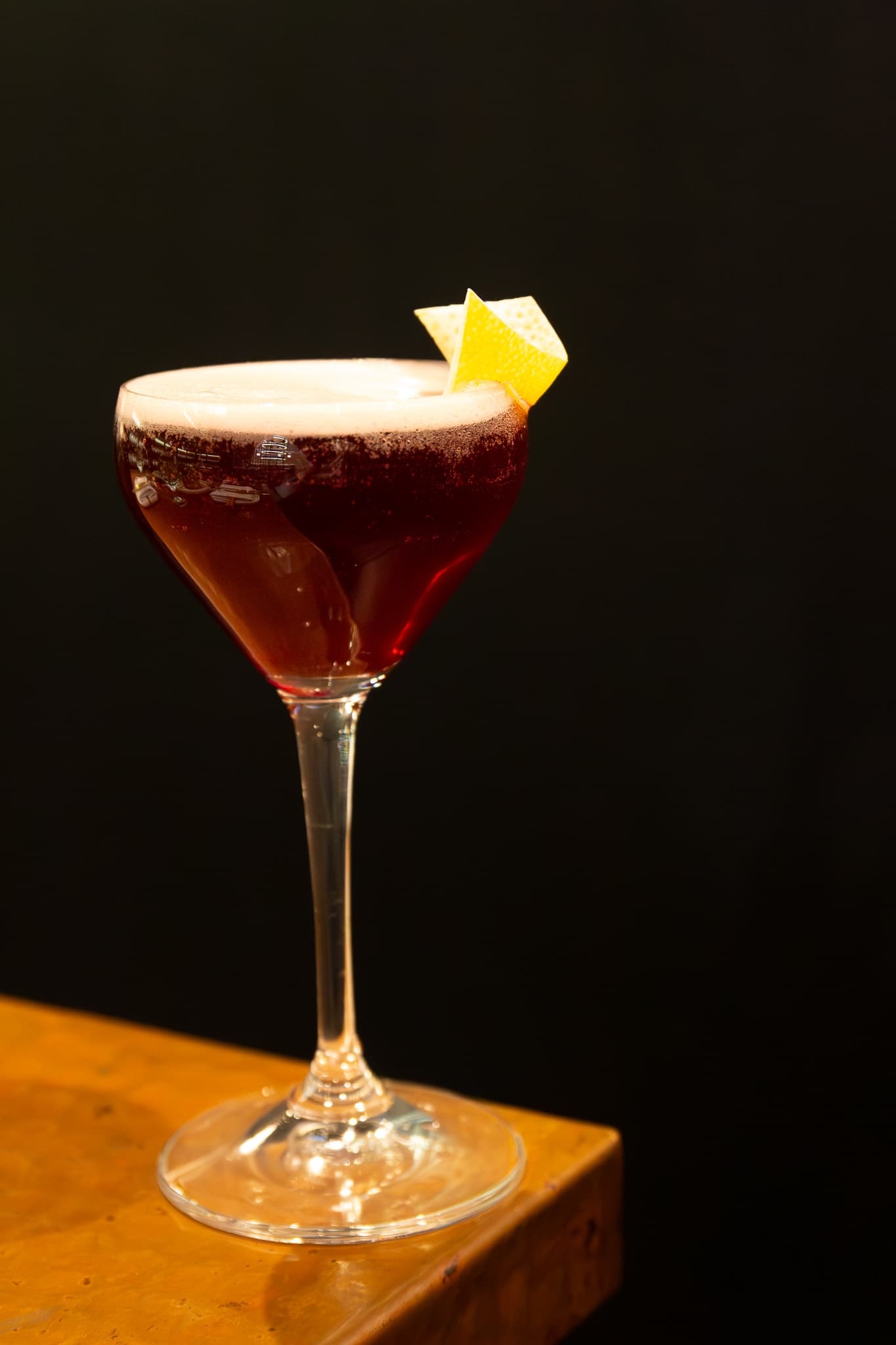 A signature cocktail served at The Vault