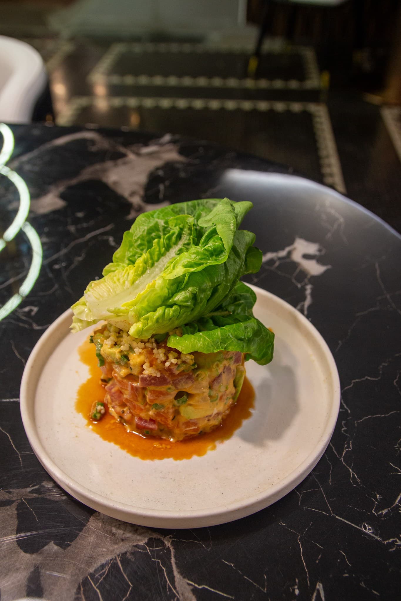 A composed dish served at The Vault Japanese Chophouse